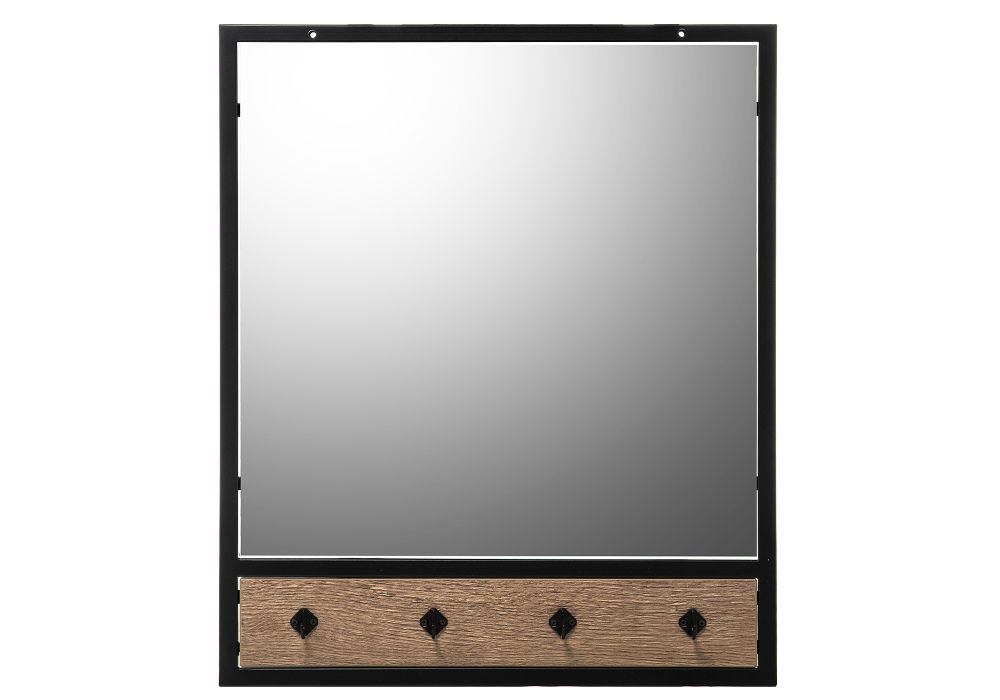 Настенная вешалка Персей дуб велингтон / черный матовый