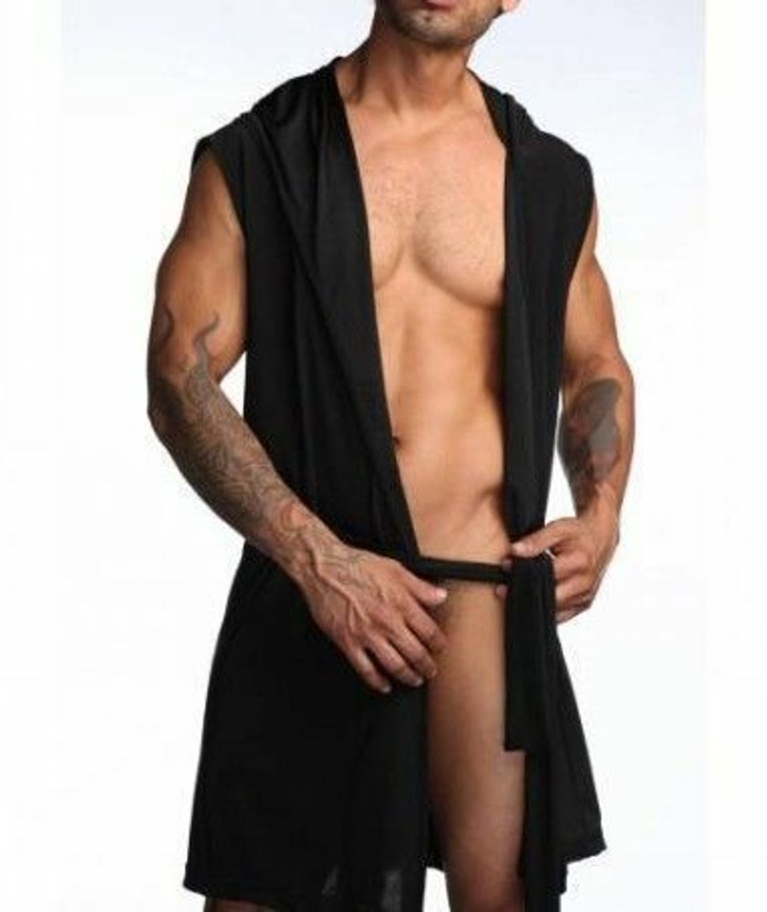 Мужской халат черный N2N Dream Robe Black