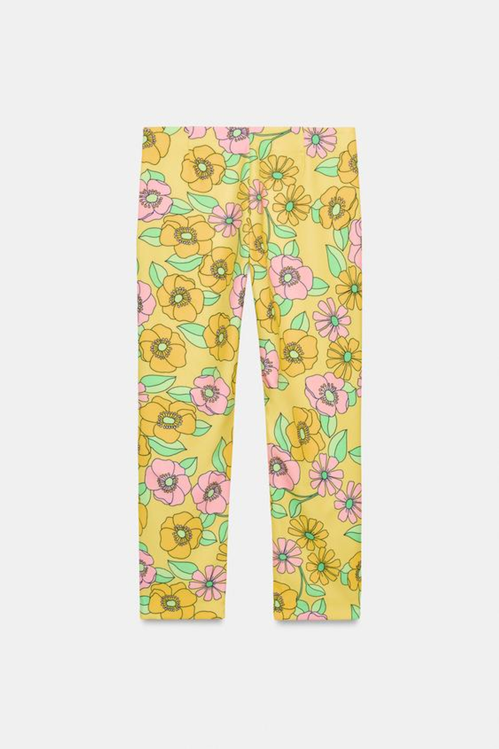 ZARA БРЮКИ КАПРИ С ЦВЕТОЧНЫМ ПРИНТОМ, РАЗНОЦВЕТНЫЙ