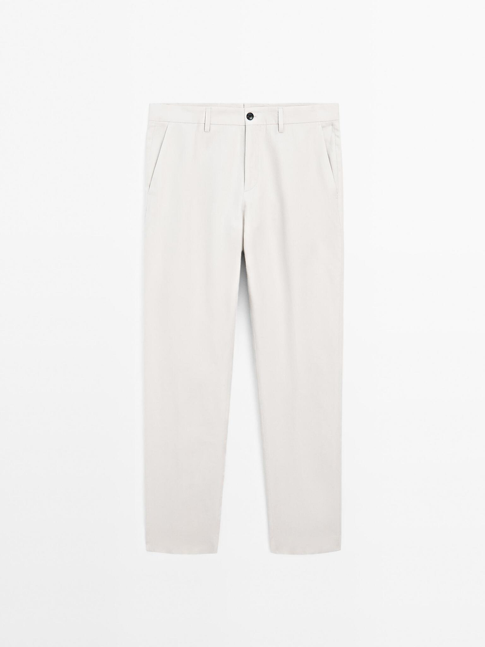 Massimo Dutti Костюмные брюки из 100% льна, светло-бежевый