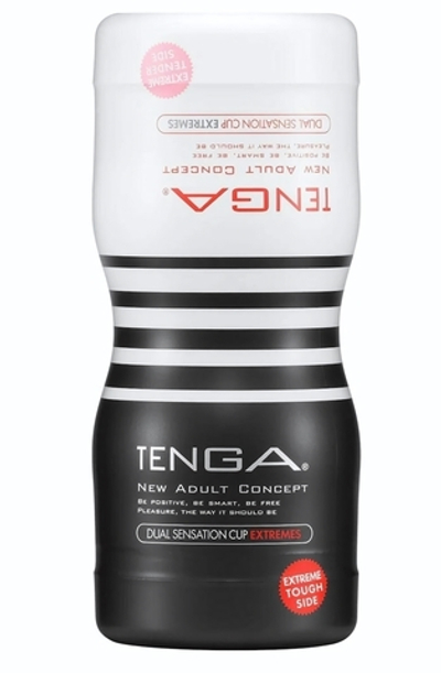 Мастурбатор Dual Sensation Cup Extremes (Цвет: черный с белым)