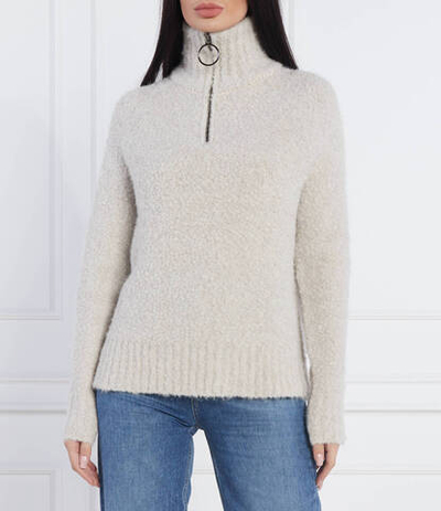 Хлопковый свитер maglia Beatrice B - кремовый(22FA8299BOUCLE)