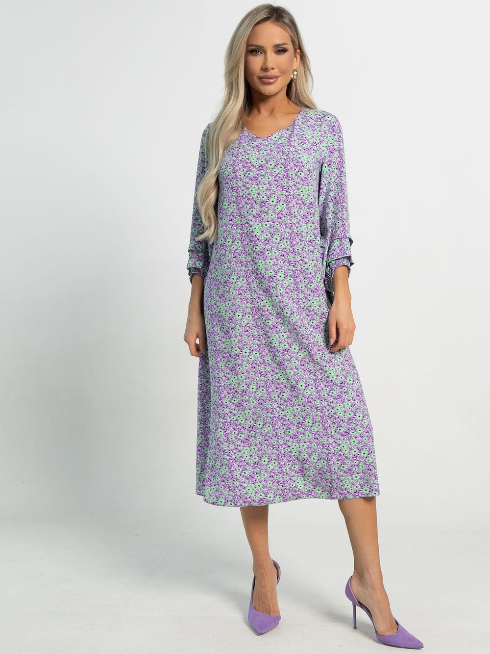 Платье Джасти (сиренево-зеленое) П15724-4М LT Collection