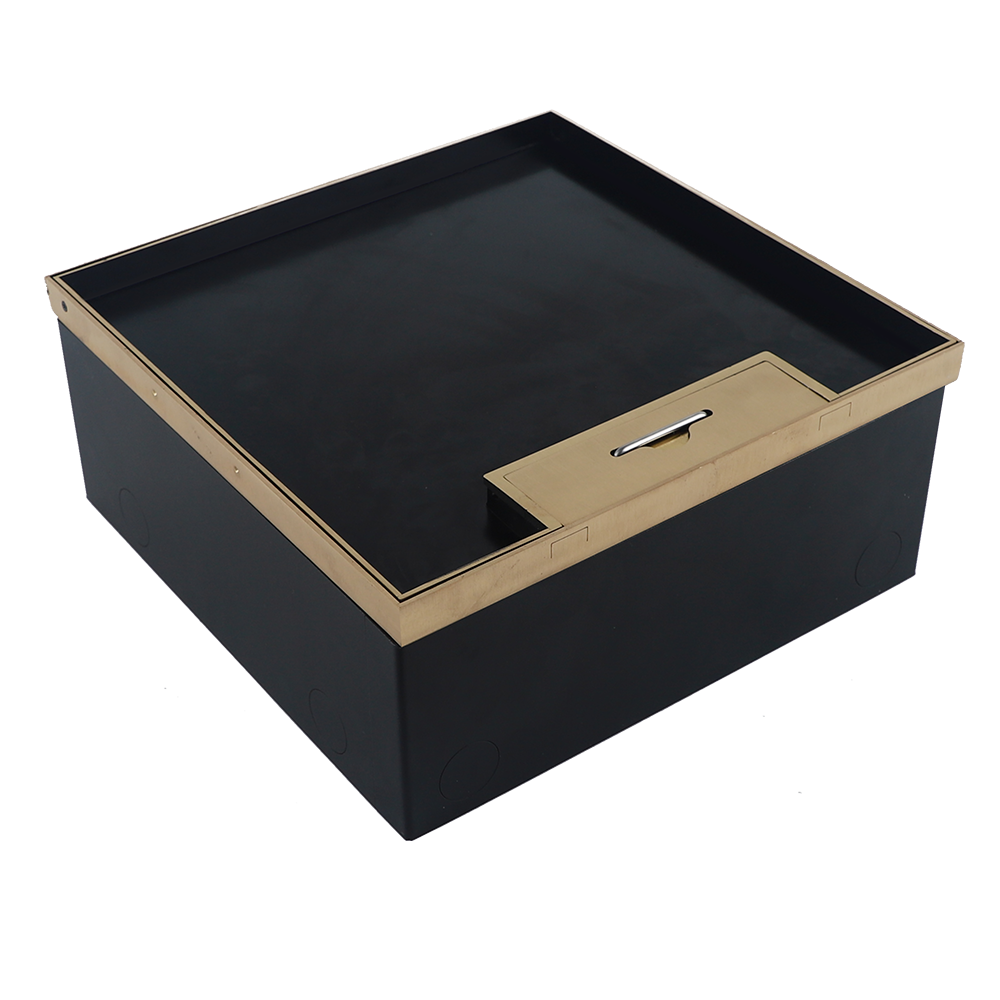 Лючок в пол 18 мод. (6 мод. 45х45 мм. + 6 мод. 22.5х45 мм.) верт. установка,  латунь