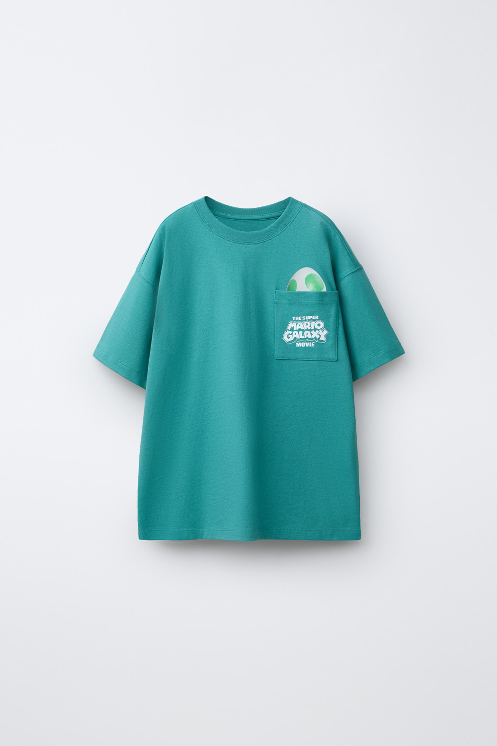 ZARА ФУТБОЛКА YOSHI SUPER MARIO BROS ™ © NINTENDO, ЗЕЛЕНОВАТО-СИНИЙ