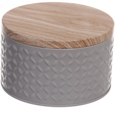 Банка жестяная «Kitchen romance» 800мл 13,5*7,5cм, серая