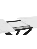 Стол кухонный Черный муар мрамор 134(173)х90х75 см