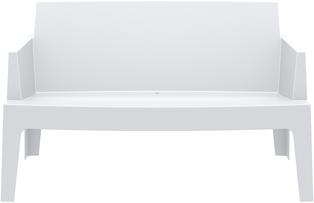 Диван пластиковый двухместный Siesta Contract Box Sofa, белый