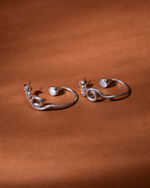 Серьги ORI TAO, Venin, со змеей и перламутром, OT24.2-12-32000 (серебристый)