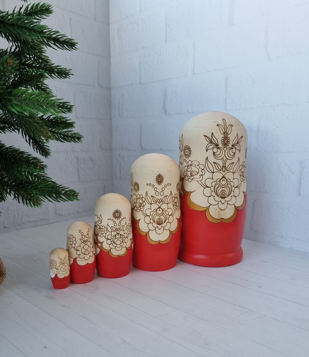 Матрешка Санкт-Петербург жжёнка 5 мест 18см