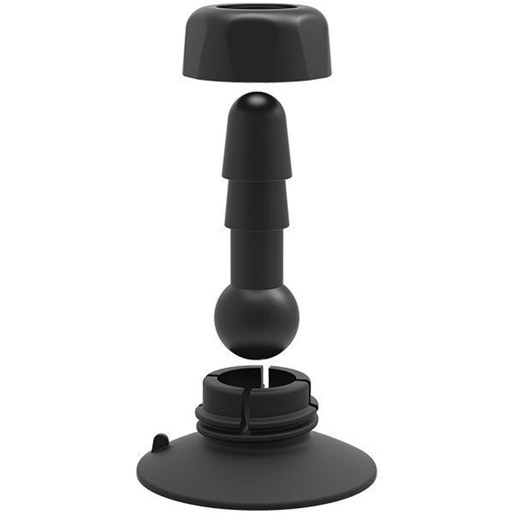 Плаг с присоской для фиксации насадок Deluxe 360° Swivel Suction Cup Plug (Цвет: черный)