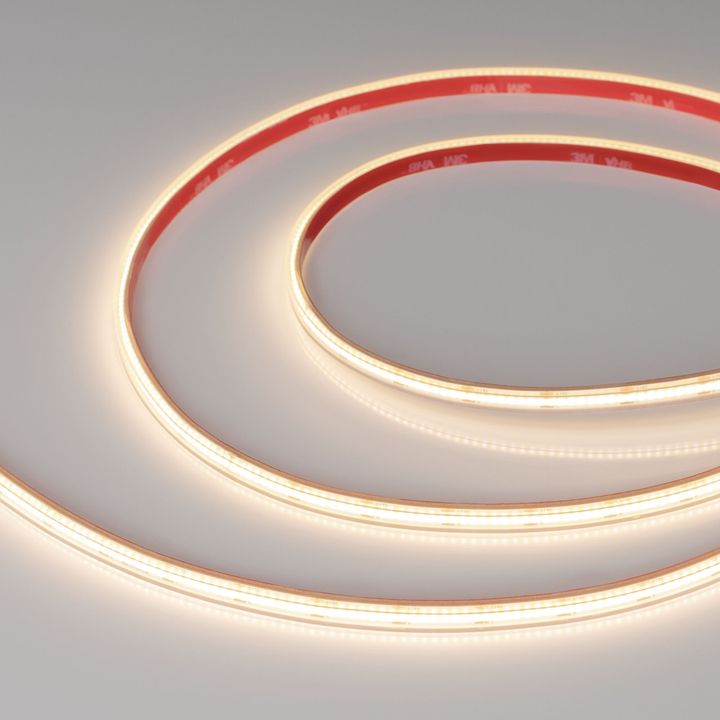Светодиодная лента герметичная Arlight 7,2W/m 400LED/m CSPSMD теплый белый 5M COB-PS-X400-7mm 24V 041699
