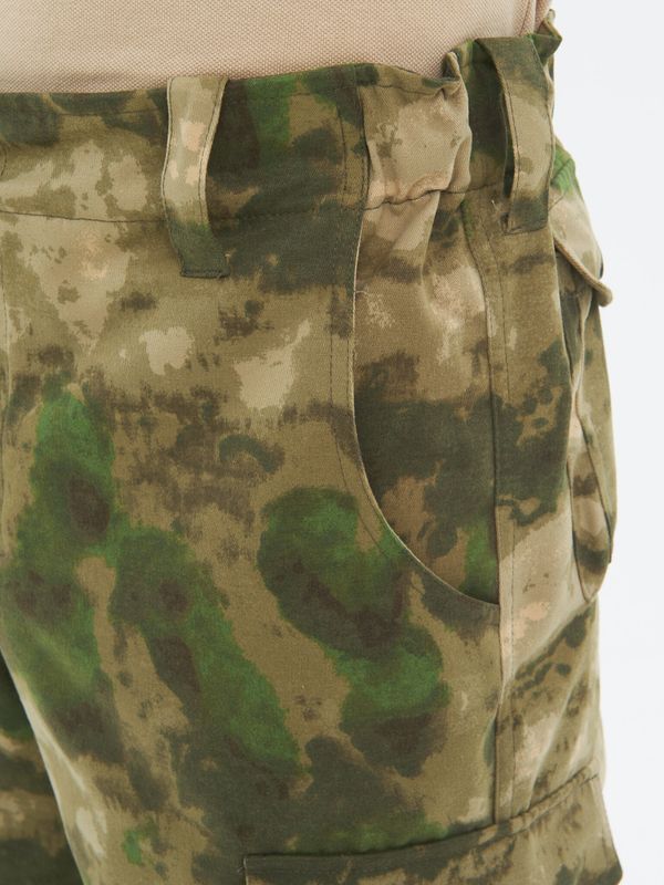 Брюки летние Крафт ткань Смесовая цвет Малахит