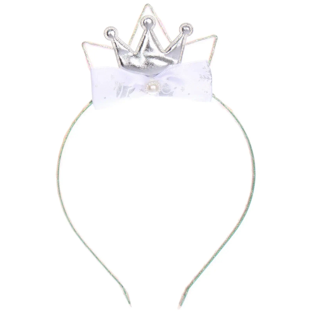 Ободок «Королевский бант» 18 см, Серебро