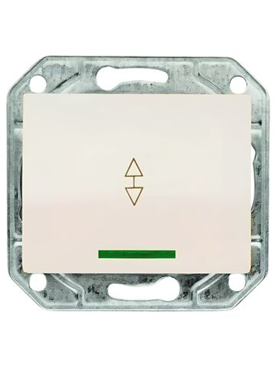 Переключатель 1-кл с подсветкой ProfiTec Corsa бежевый