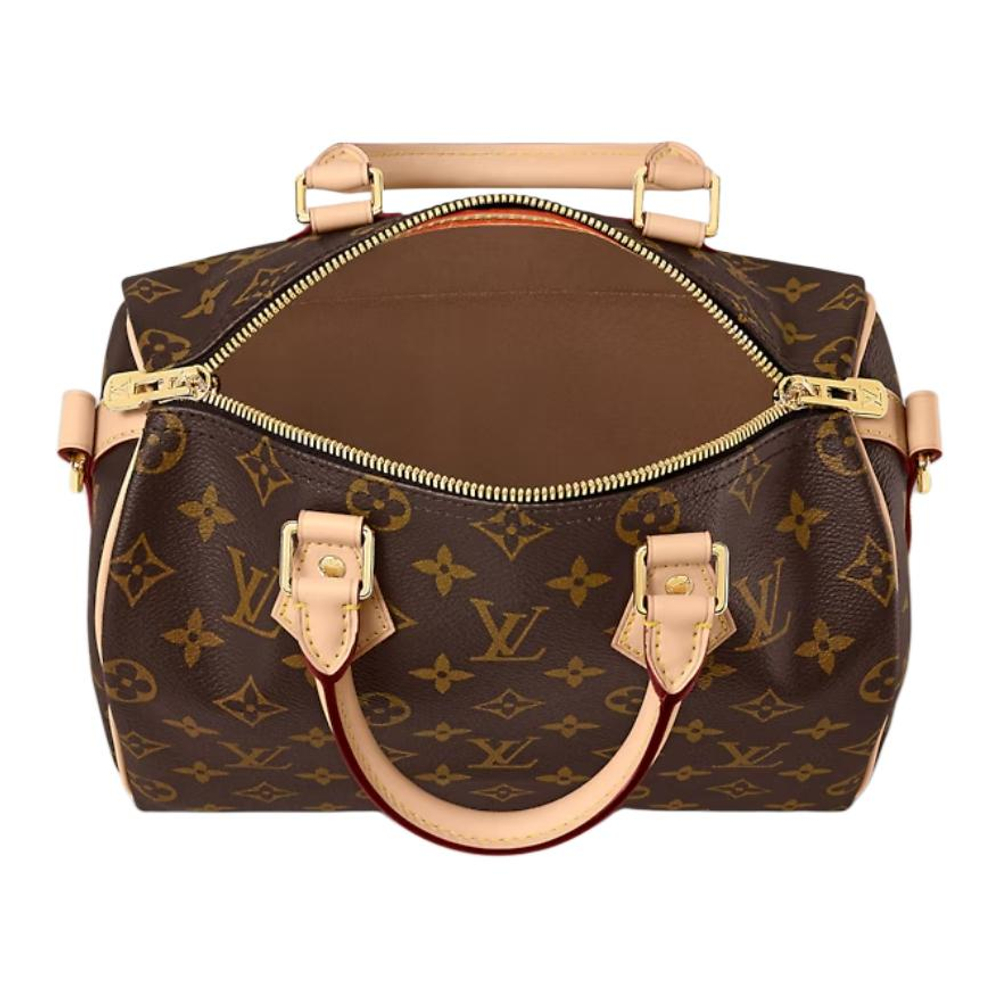 LOUIS VUITTON Speedy Coated Canvas One Shoulder Handbag Women"s Brown