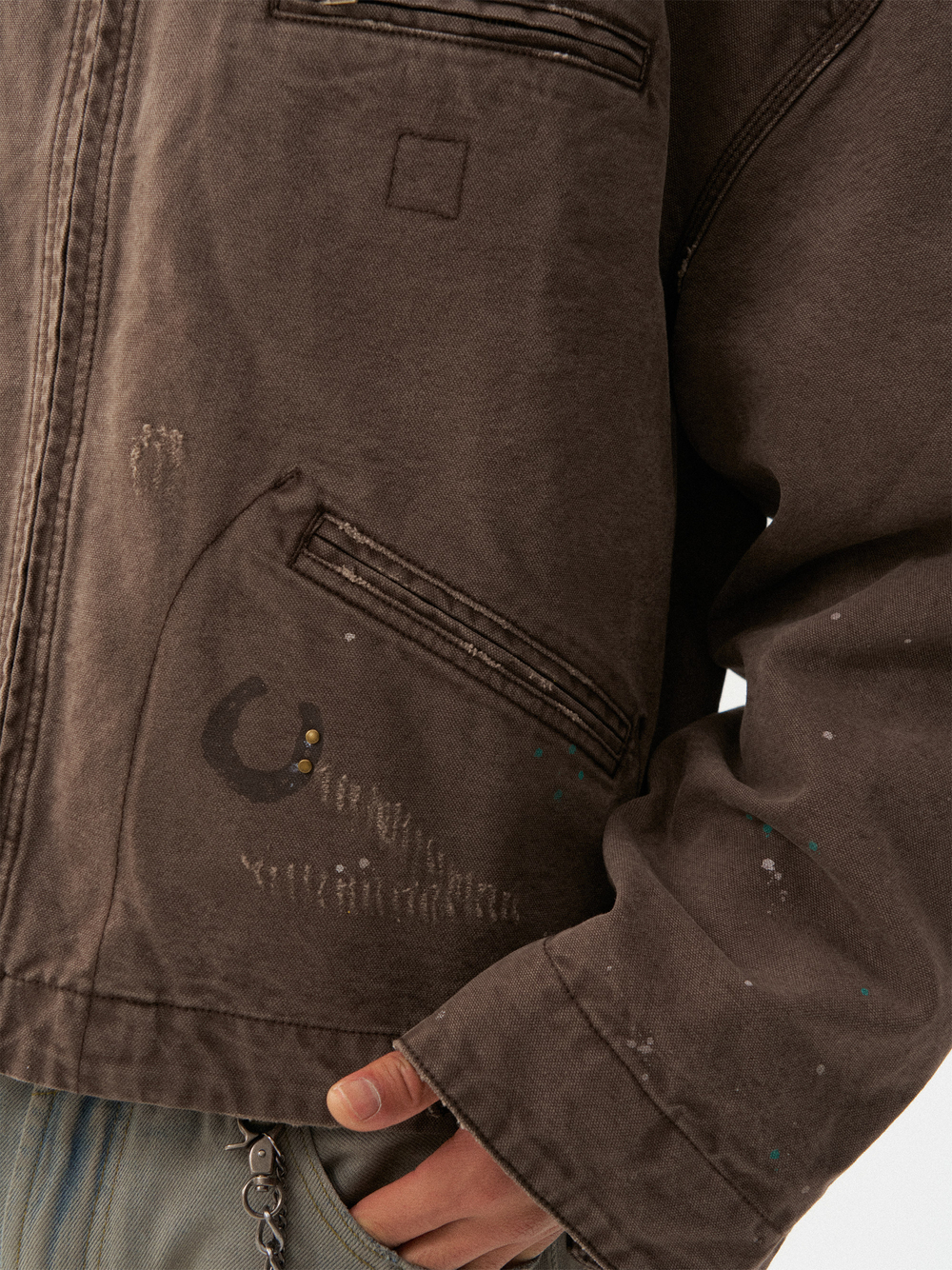 Куртка Nothomme Monterest Year of the Horse Limited Edition Vintage Washed Distressed Detroit Loose Fit Cropped Canvas Jacket