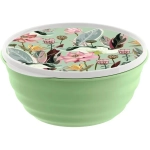 Миска пластиковая 3,2л с крышкой «Latina» с декором зеленый