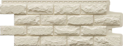 Фасадные панели GRAND LINE Колотый камень Стандарт Молочный