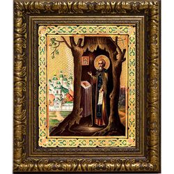 Тихон Медынский, Калужский преподобный. Икона на холсте.