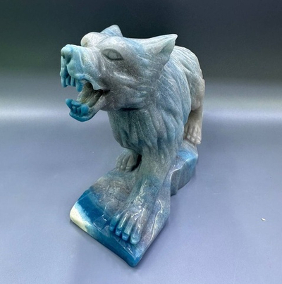 Сувенирная фигурка волка из апатита