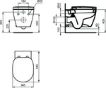 Комплект инсталляции Ideal Standard ProSys Eco Frame M с унитазом Connect E803501, сиденье микролифт E712701 (W220101)