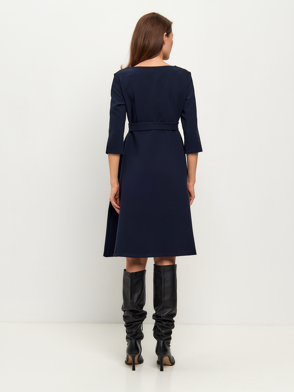 Платье для беременных и кормящих мам осень зима теплое