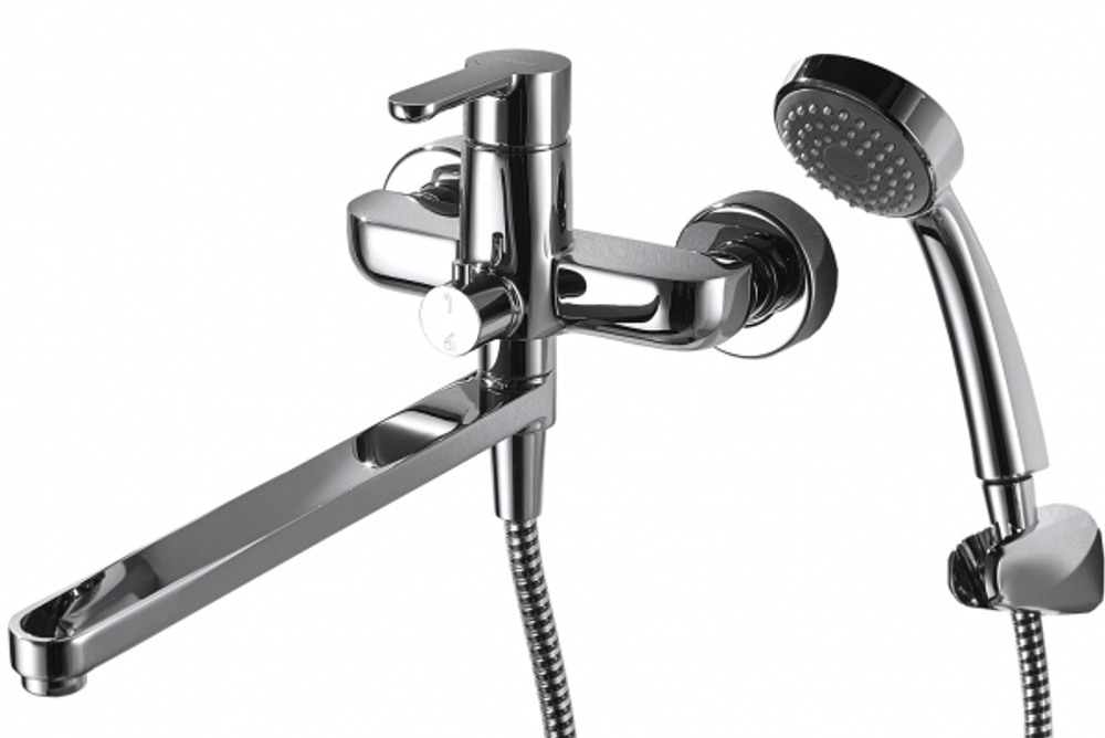 СМЕСИТЕЛЬ ДЛЯ ВАННЫ ИЗЛИВ 300 ММ С АКСЕССУАРАМИ BRAVAT STREAM F63783C-LB