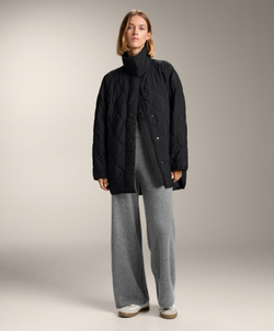 Oysho Джемпер с круглым вырезом из 100% кашемира, серый меланж