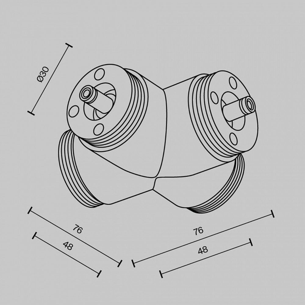 Соединитель X-образный для треков Maytoni  CA017TX-B