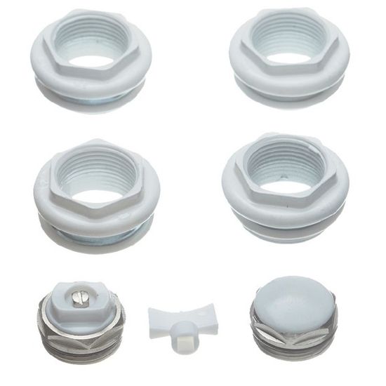 Монтажный комплект Stout для подключения радиатора Stout 1/2" цвет RAL 9016 (SKU-0111-000112)