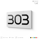 Номер на дверь 303, табличка на дверь для офиса, квартиры, кабинета, аудитории, склада, белая 120х70 мм, Айдентика Технолоджи