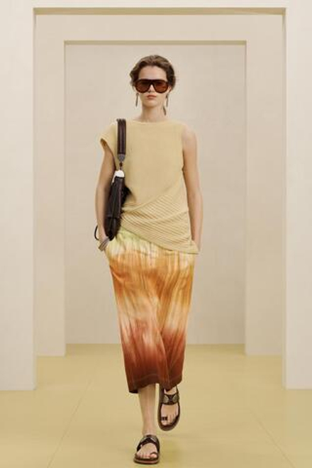 ZARA ЮБКА МИДИ СО СРЕДНЕЙ ТАЛИЕЙ ИЗ ХЛОПКОВОЙ ТКАНИ, С ПРИНТОМ