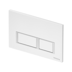 Панель смыва TECESpring с прямоугольными кнопками, Белый глянцевый, контур клавиш хром глянцевый