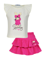 02-136-2 Комплект для девочки (фуфайка+ юбка)