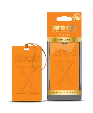 Ароматизатор полимерный подвесной Areon CARD X (Coconut/Кокос) ЧЗБ