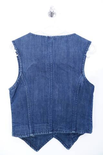 Жилет джинсовый, можно носить как топ или на футболку на 13 лет