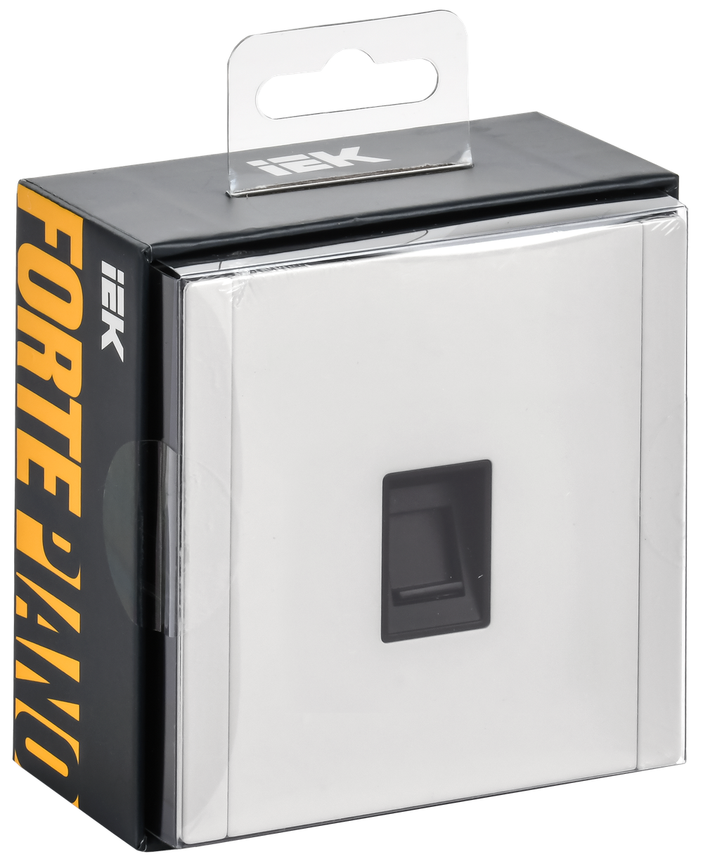 FORTE&PIANO Розетка компьютерная RJ45 кат.6 FP231M металл белый IEK