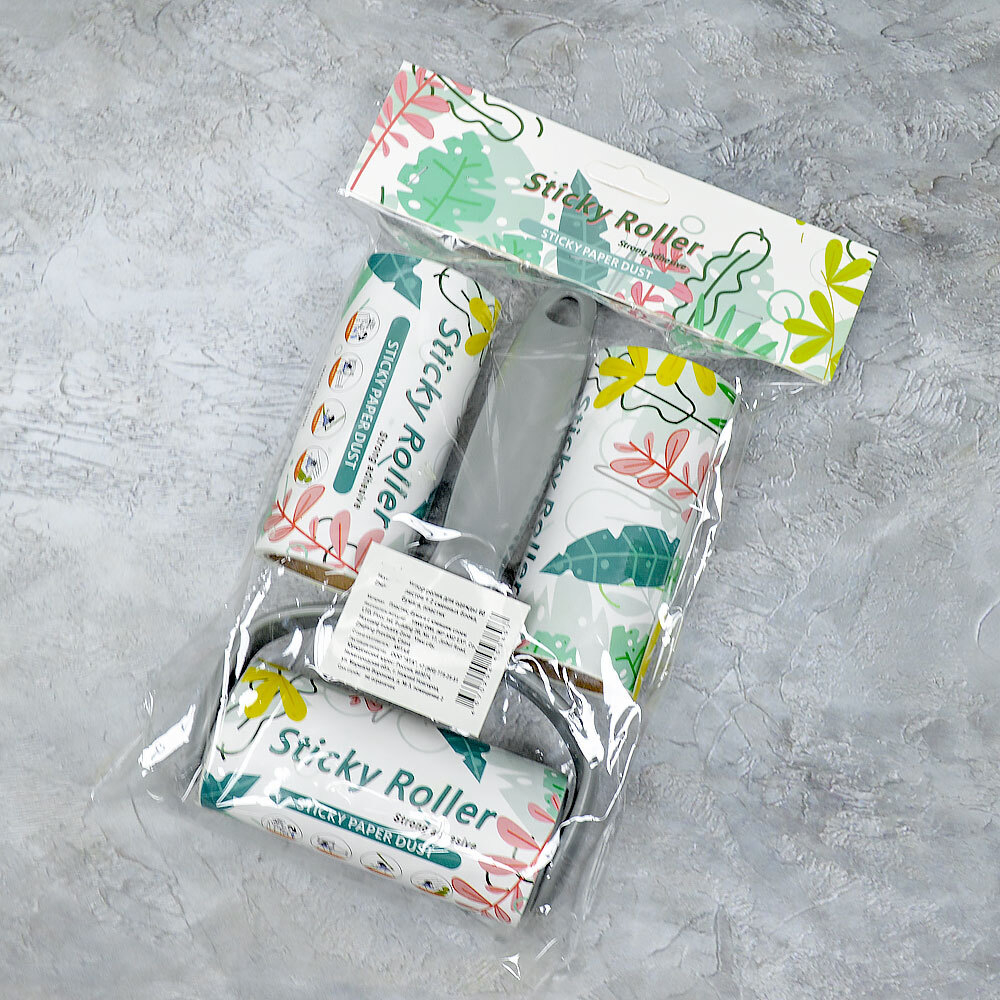 Набор ролик для одежды 60 листов + 2 сменных блока, бумага, пластик