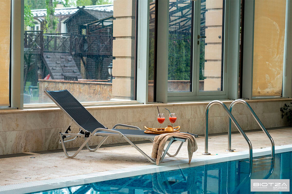 Шезлонг металлический Hera, антрацит