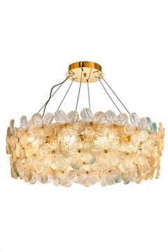 Подвесная люстра 12*Е14 LE6867/800 GD золото Fleur Leon