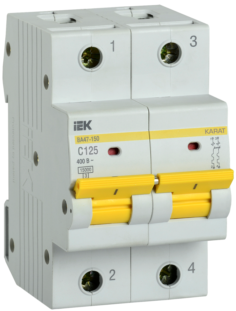 KARAT Автоматический выключатель ВА47-150 2P C 125А 15кА IEK