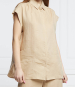 льняная рубашка далее Marella SPORT - бежевый(31910324)