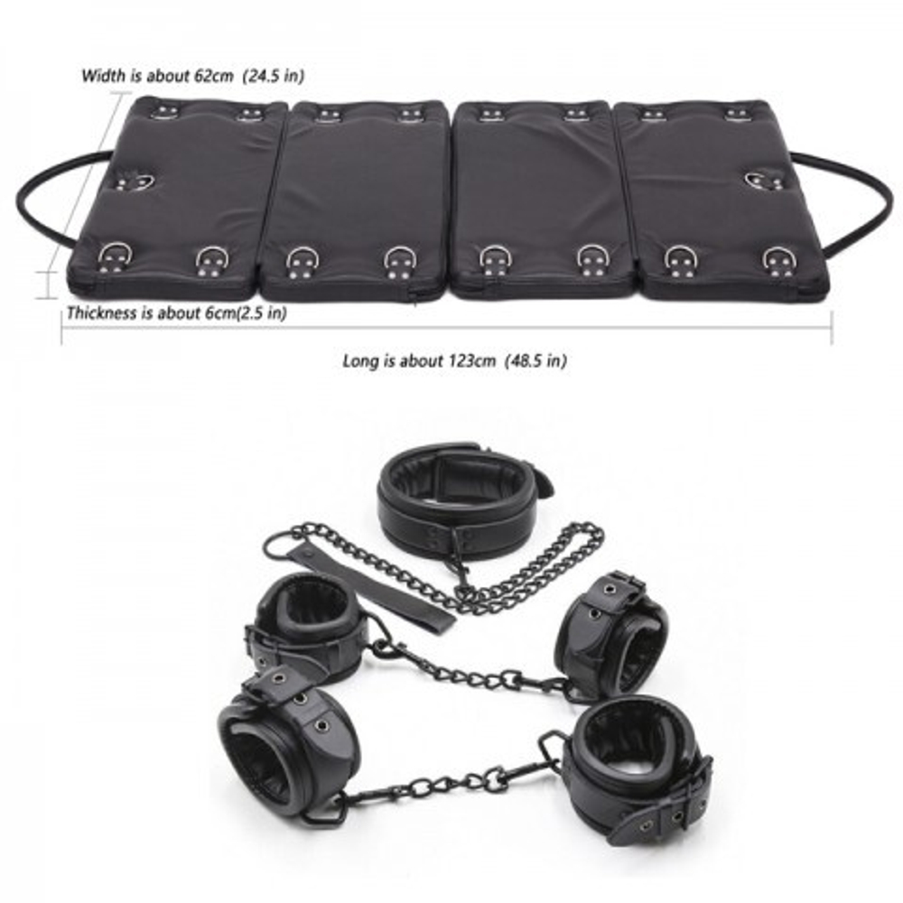 Комплект - доска для бондажа с наручниками для рук и ног