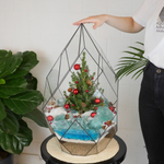 Готовый рождественский флорариум Ель Фаберже с озером