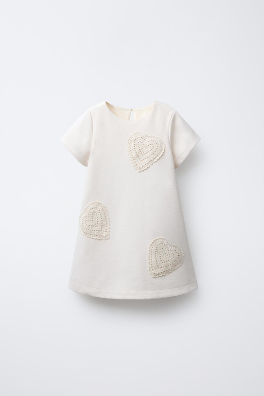 ZARA ПЛАТЬЕ С БАНТОМ, ЭКРЮ