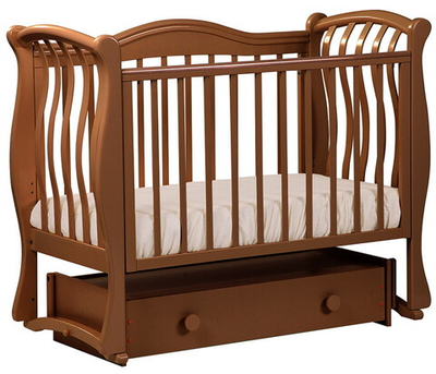 Детская кроватка Кубаньлесстрой Маргаритка БИ 08.4 (маятник универсальный) 120x60 см орех