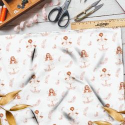 Ткань бифлекс девочка-ангелок