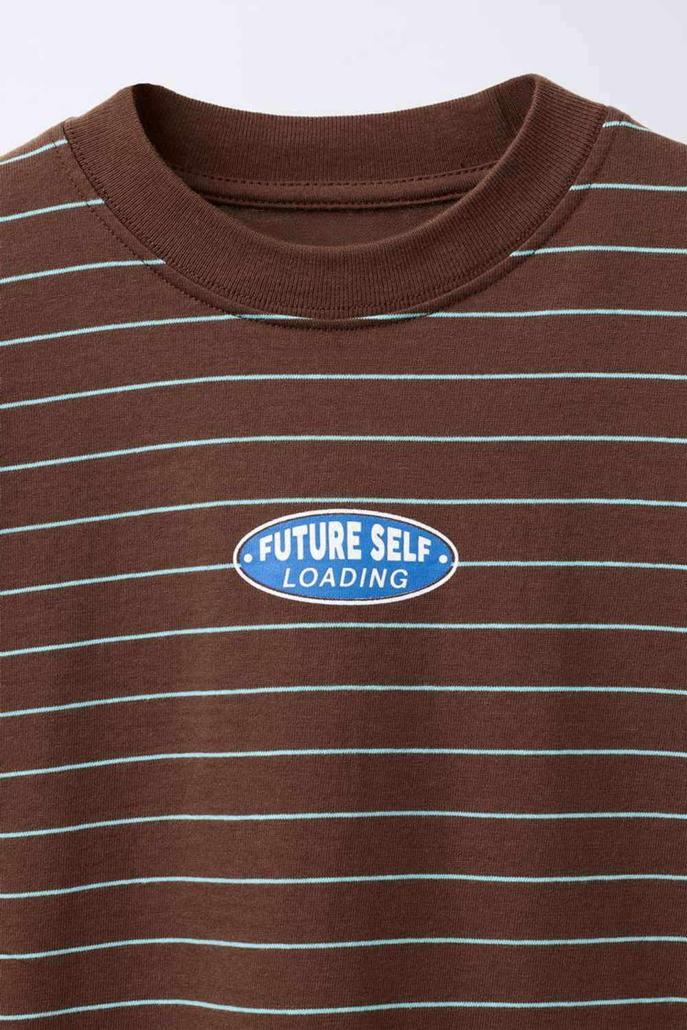 ZARA ФУТБОЛКА В ПОЛОСКУ С ПРИНТОМ, ПОЛОСКИ