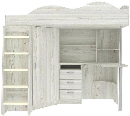 Кровать-чердак КарИВи Пионер с деревянной лестницей Винтерберг Винтерберг